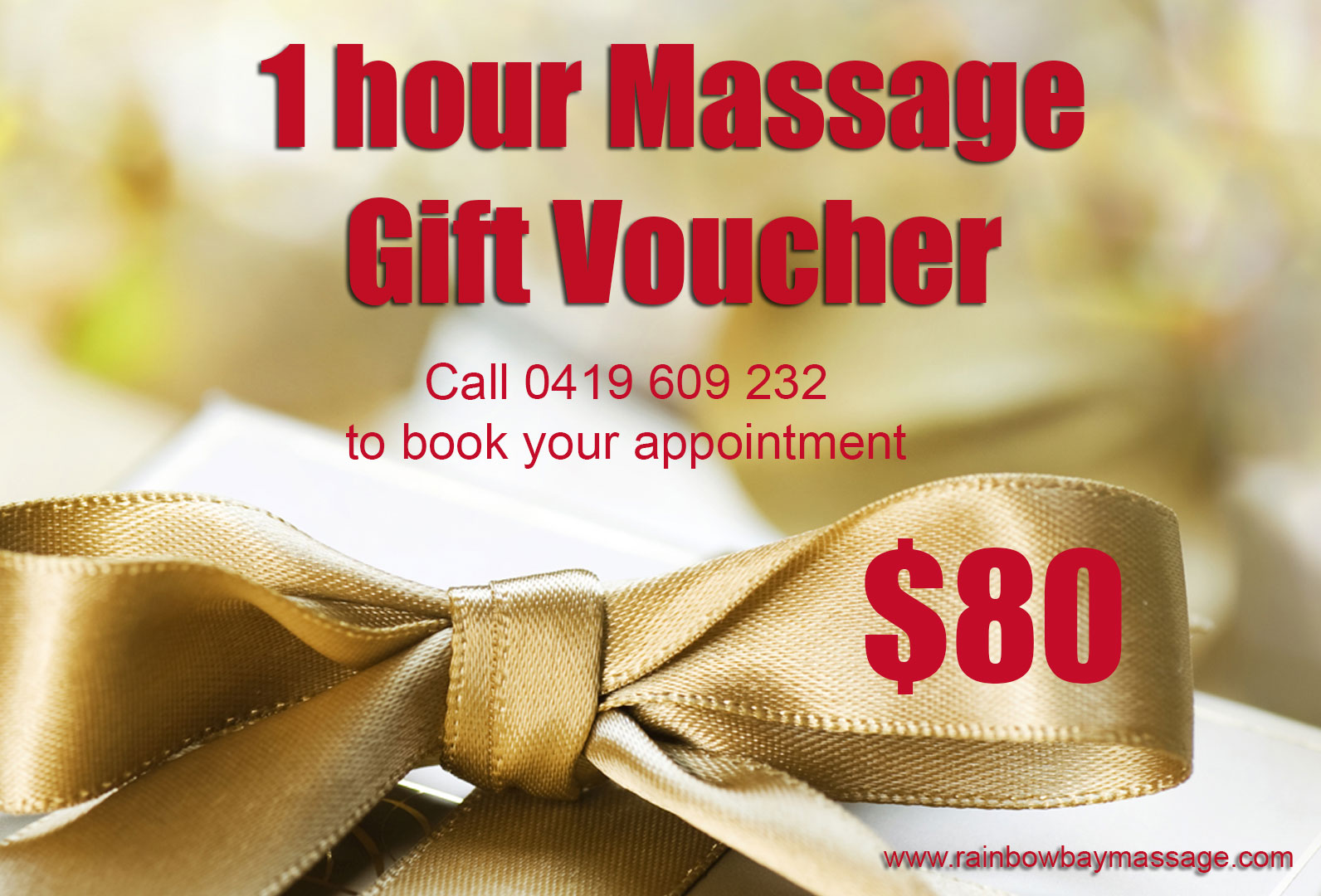 1 Hour Massage T Voucher Rainbow Bay Massage